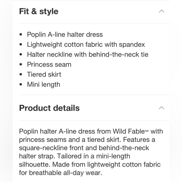 Wild Fable Red and White Striped Halter Dress - Picture 3 of 7